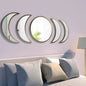 Cycle of Moon Designer Mirrors Set of Five in Golden Finish Frame